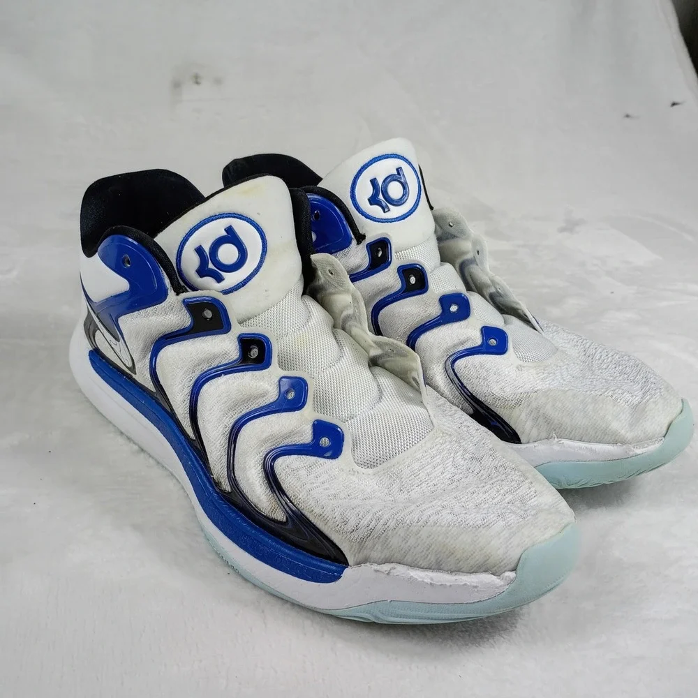 Nike KD17 Basketball Shoes Mens Size 12 White Blue  Air Zoom‎ Sneakers